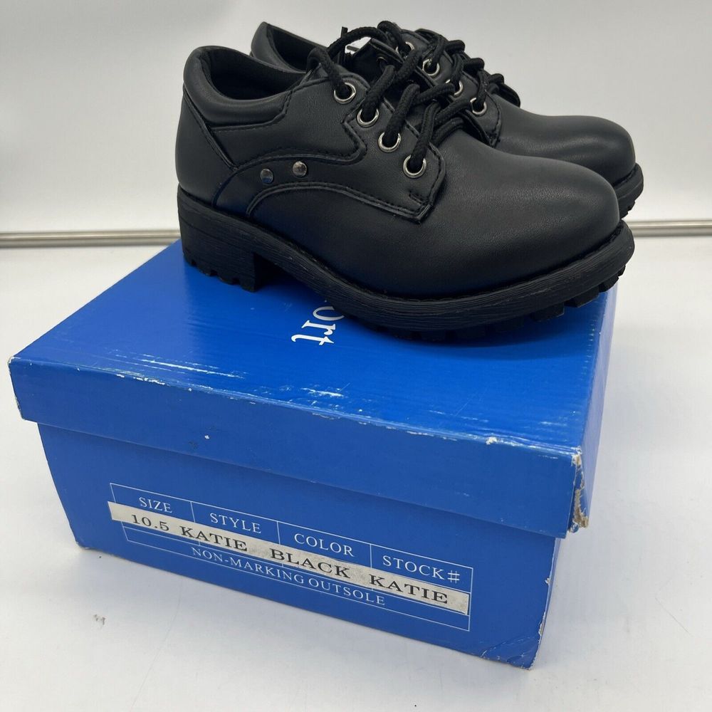 Cane Comfort Little Boys Black Dress Shoes Church School‎ Size 12.5 Read Desc